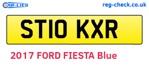 ST10KXR are the vehicle registration plates.