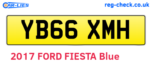 YB66XMH are the vehicle registration plates.