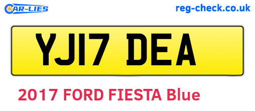YJ17DEA are the vehicle registration plates.