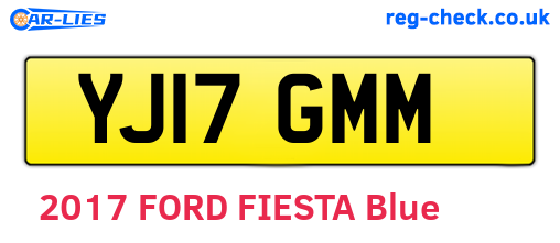 YJ17GMM are the vehicle registration plates.