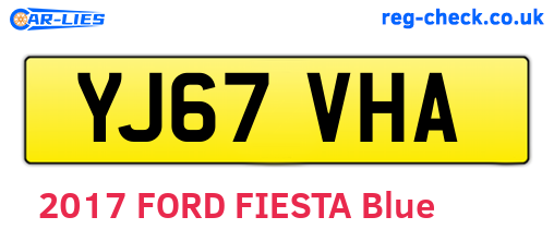 YJ67VHA are the vehicle registration plates.