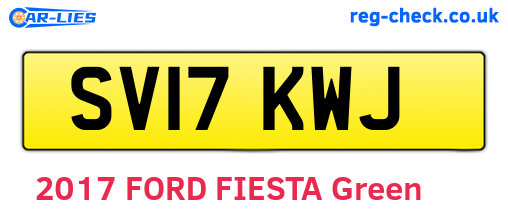 SV17KWJ are the vehicle registration plates.