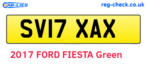 SV17XAX are the vehicle registration plates.