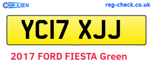 YC17XJJ are the vehicle registration plates.