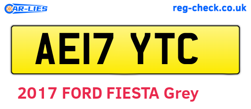 AE17YTC are the vehicle registration plates.