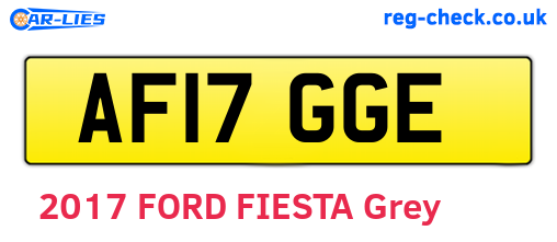 AF17GGE are the vehicle registration plates.