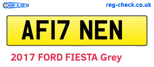 AF17NEN are the vehicle registration plates.