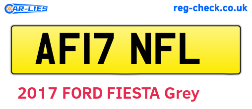 AF17NFL are the vehicle registration plates.
