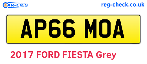 AP66MOA are the vehicle registration plates.