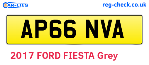 AP66NVA are the vehicle registration plates.