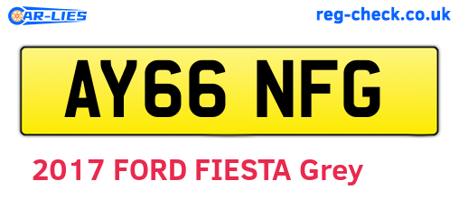 AY66NFG are the vehicle registration plates.