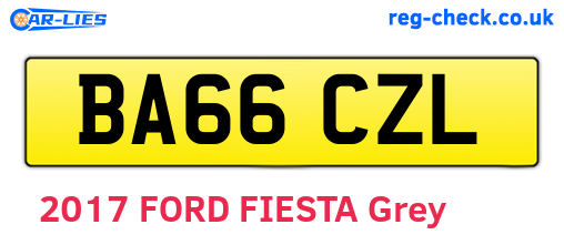BA66CZL are the vehicle registration plates.