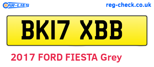 BK17XBB are the vehicle registration plates.