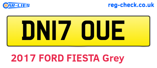 DN17OUE are the vehicle registration plates.
