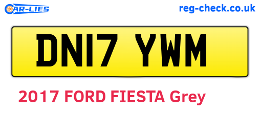 DN17YWM are the vehicle registration plates.