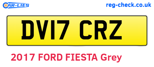 DV17CRZ are the vehicle registration plates.