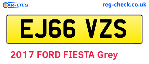 EJ66VZS are the vehicle registration plates.