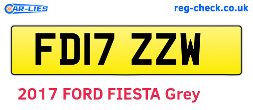FD17ZZW are the vehicle registration plates.