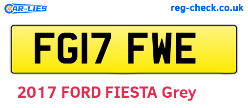 FG17FWE are the vehicle registration plates.