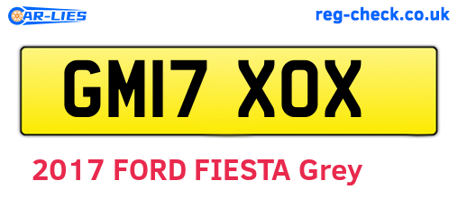 GM17XOX are the vehicle registration plates.
