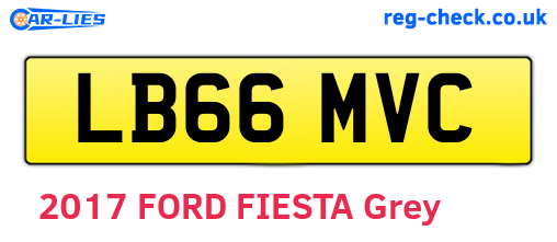 LB66MVC are the vehicle registration plates.