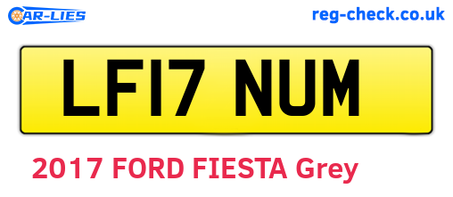 LF17NUM are the vehicle registration plates.