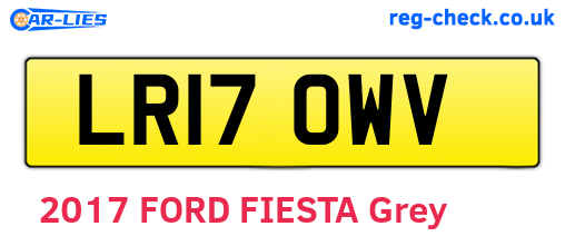 LR17OWV are the vehicle registration plates.