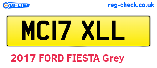 MC17XLL are the vehicle registration plates.
