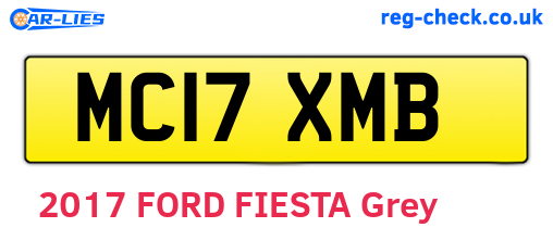 MC17XMB are the vehicle registration plates.
