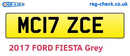 MC17ZCE are the vehicle registration plates.