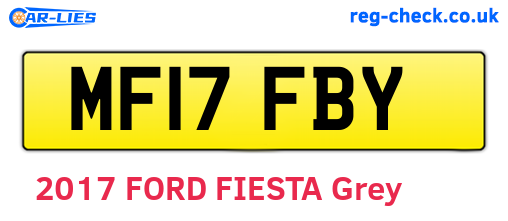 MF17FBY are the vehicle registration plates.