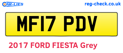 MF17PDV are the vehicle registration plates.