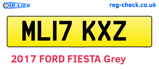 ML17KXZ are the vehicle registration plates.