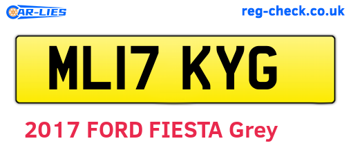 ML17KYG are the vehicle registration plates.