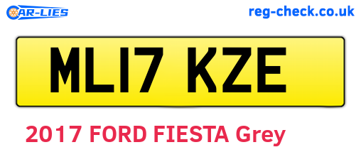 ML17KZE are the vehicle registration plates.