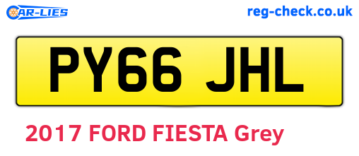 PY66JHL are the vehicle registration plates.