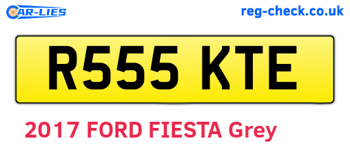 R555KTE are the vehicle registration plates.