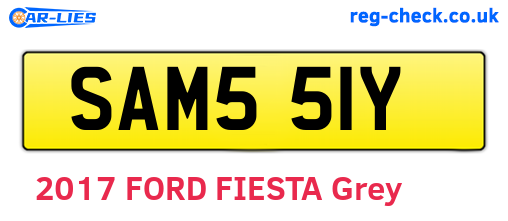 SAM551Y are the vehicle registration plates.