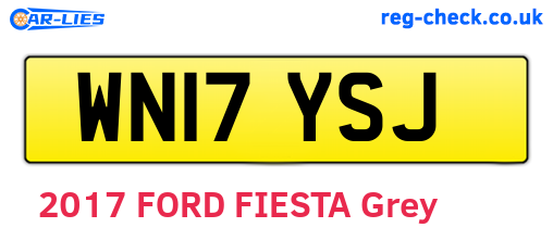 WN17YSJ are the vehicle registration plates.