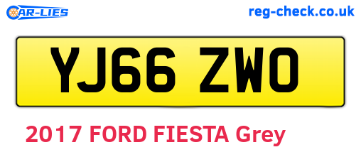 YJ66ZWO are the vehicle registration plates.