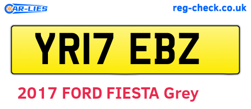 YR17EBZ are the vehicle registration plates.