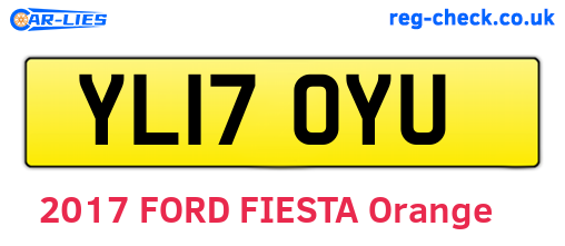 YL17OYU are the vehicle registration plates.
