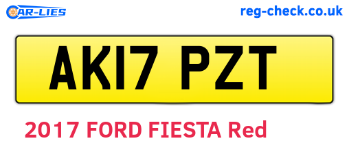 AK17PZT are the vehicle registration plates.