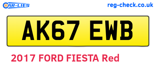 AK67EWB are the vehicle registration plates.