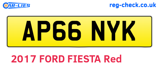 AP66NYK are the vehicle registration plates.