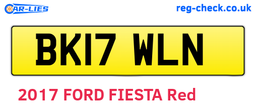 BK17WLN are the vehicle registration plates.