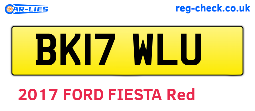 BK17WLU are the vehicle registration plates.