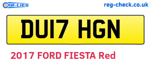 DU17HGN are the vehicle registration plates.