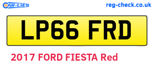 LP66FRD are the vehicle registration plates.