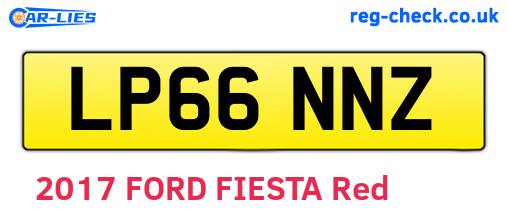 LP66NNZ are the vehicle registration plates.